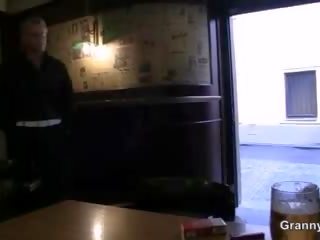 Busty middle-aged street girl is picked up in the bar and fucked