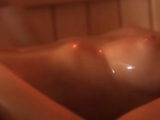 Jero toy in her entuk in the sauna